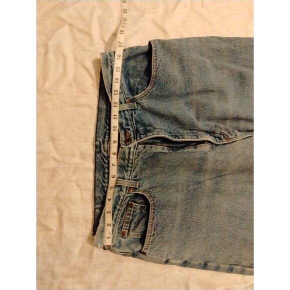 LL Bean WOMENS Double L Relaxed Fit Plaid Flannel Lined Denim Blue Jeans - Picture 10 of 10